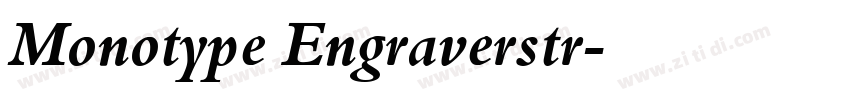 Monotype Engraverstr字体转换